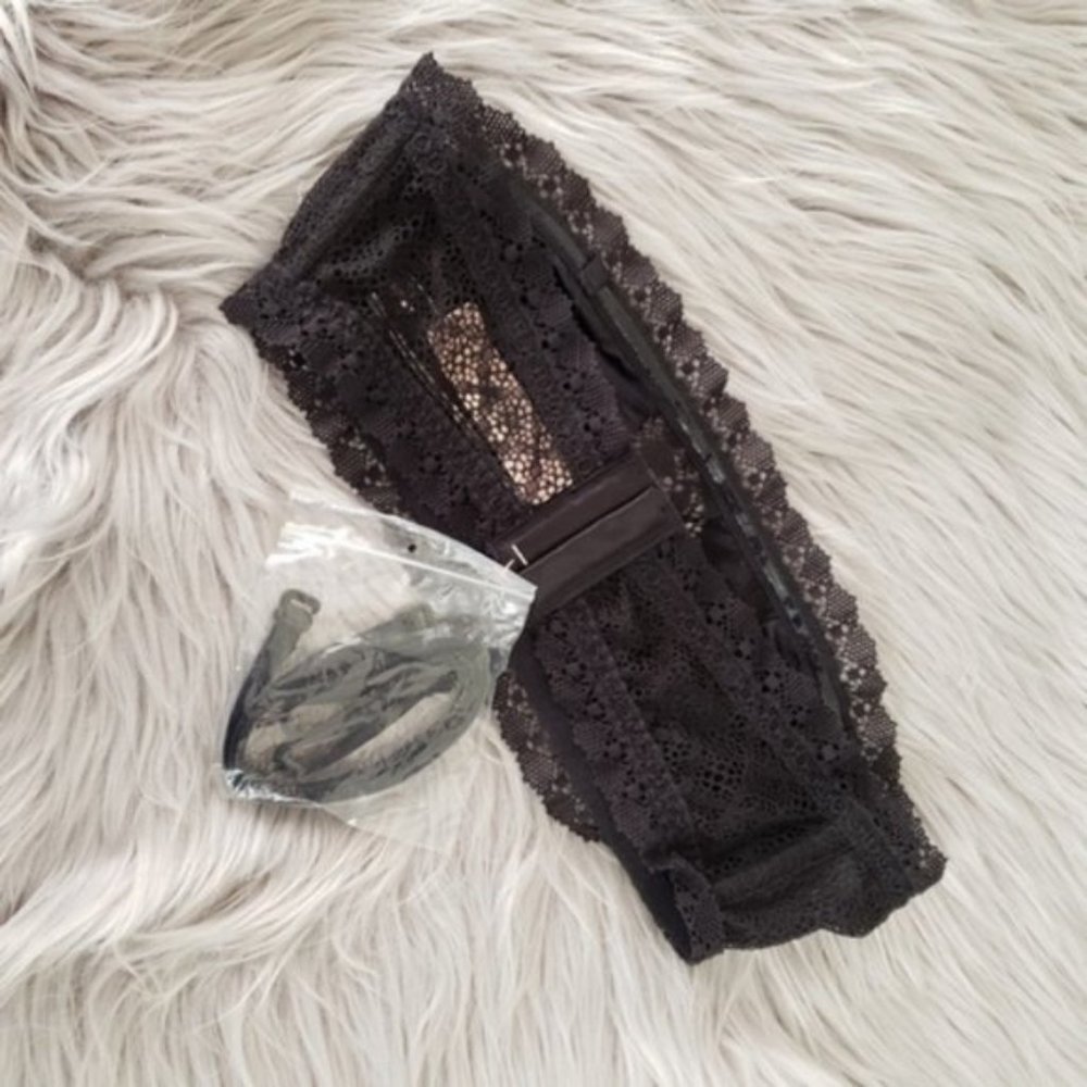 LAST CHANCE!  Victoria's Secret Bralette Bandeau Black Small New - Picture 5 of 7
